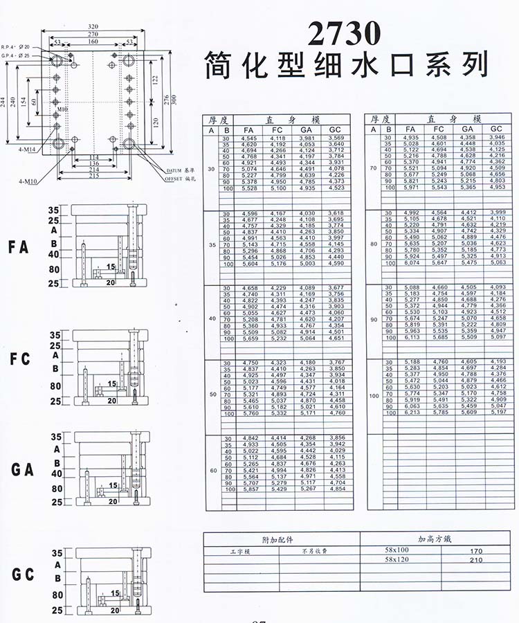 2730簡化型細(xì)水口系列